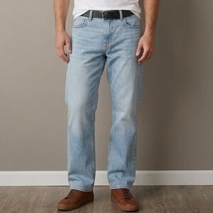 Free Assembly Men's 36x30 Light Wash Straight Leg Jeans Grunge Skater Distressed